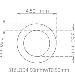 4.50mm / 3.50mm Stainless Steel 316L Capillary Tube