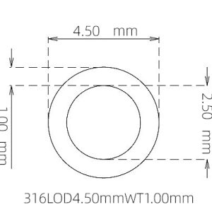 4.50mm / 2.50mm Stainless Steel 316L Capillary Tube