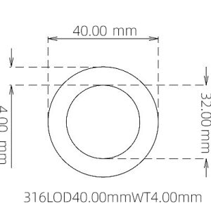 40.00mm / 32.00mm Stainless Steel 316L Capillary Tube