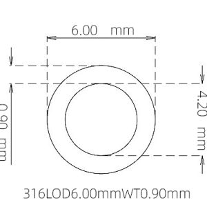 6.00mm / 4.20mm Stainless Steel 316L Capillary Tube