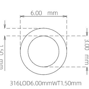 6.00mm / 3.00mm Stainless Steel 316L Capillary Tube