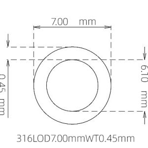 7.00mm / 6.10mm Stainless Steel 316L Capillary Tube