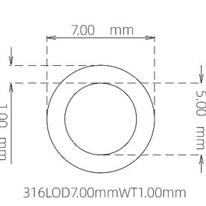 7.00mm / 5.00mm Stainless Steel 316L Capillary Tube