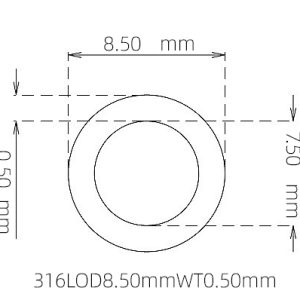 8.50mm / 7.50mm Stainless Steel 316L Capillary Tube