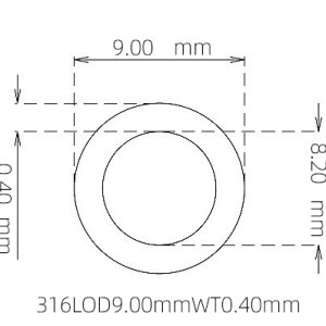 9.00mm / 8.20mm Stainless Steel 316L Capillary Tube