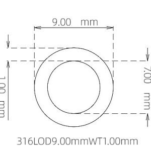 9.00mm / 7.00mm Stainless Steel 316L Capillary Tube